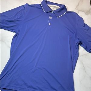 AdiPure by Adidas Solid Blue Golf Polo